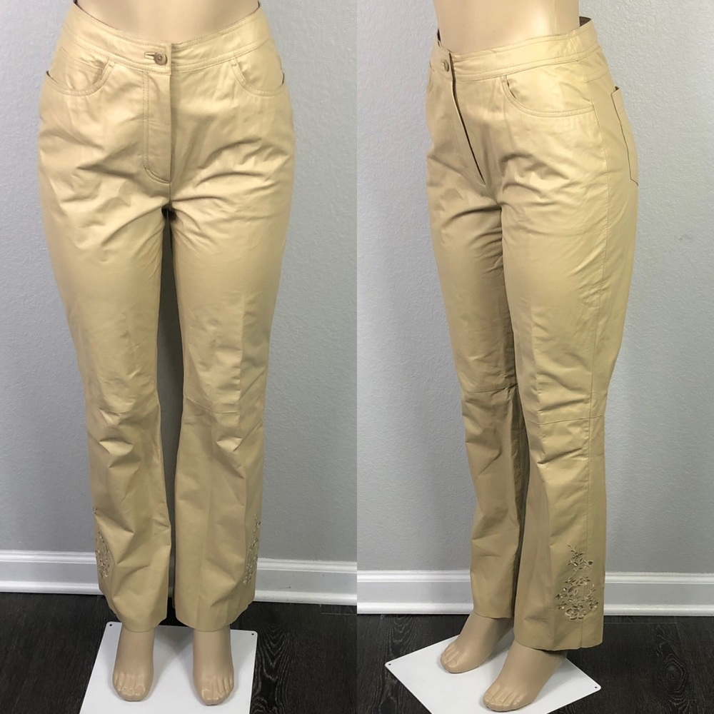 Vintage Y2K Embroidered Leather Pants